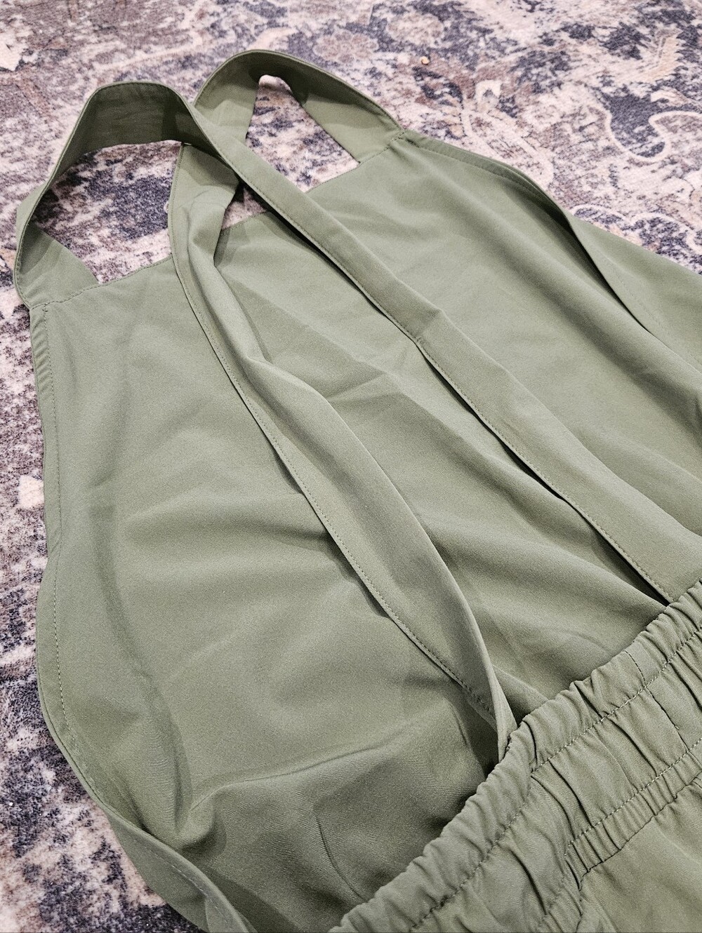 Albion Womens TALL L JUMPSUIT OVERALLS OLIVE GREEN FUN OUTDOOR - Picture 5 of 11